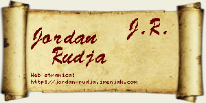 Jordan Rudja vizit kartica